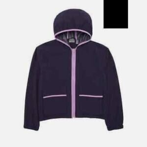 ZELLA Nordstrom Girl's Purple Hooded Packable Rain-Coat Light Jacket Large